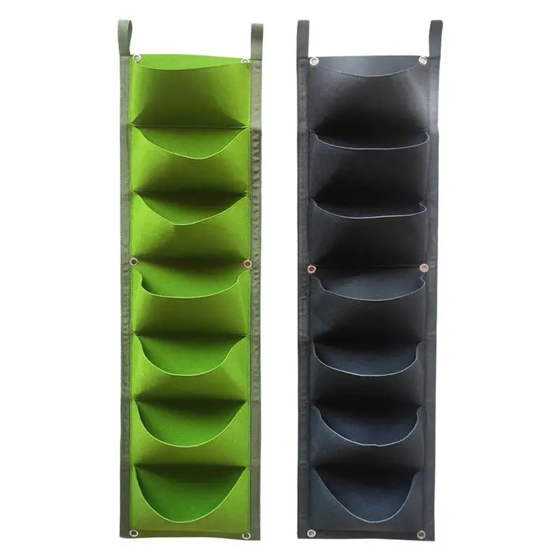 

7 Pockets Vertical Garden Wall Grow Bag Hanging Flower Pot Bag Planting Pots Suculentas Plant Pot Home Decoration for outdoor