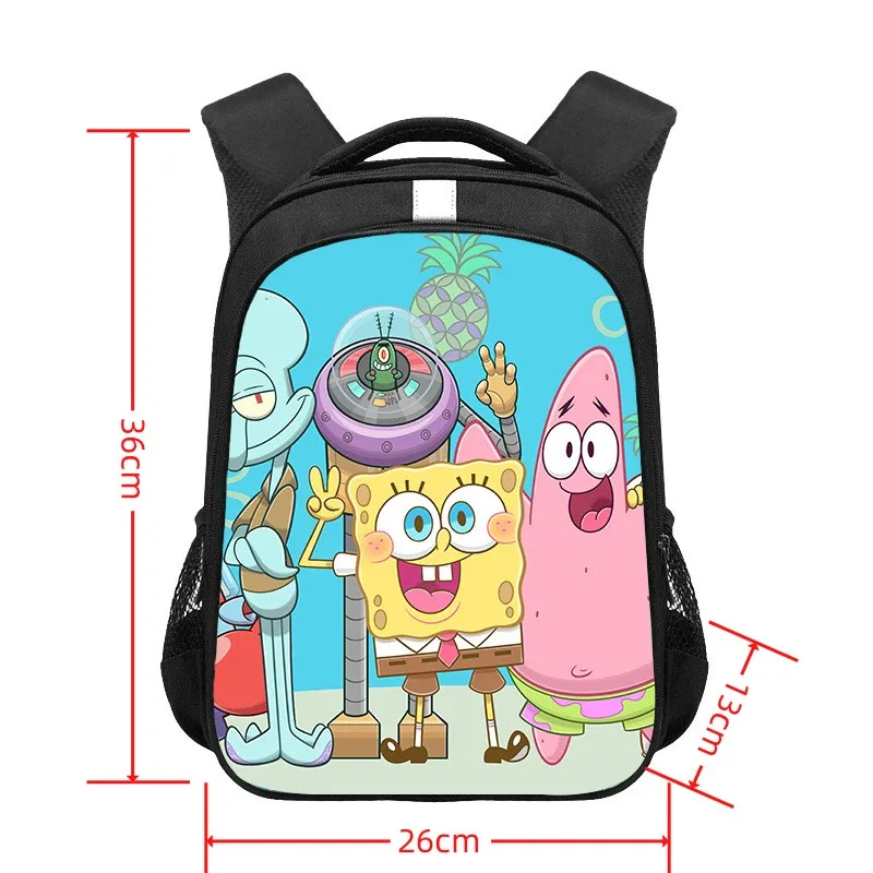 Детский мультяшный рюкзак Губка Боб дышащая простая повседневная сумка для книг