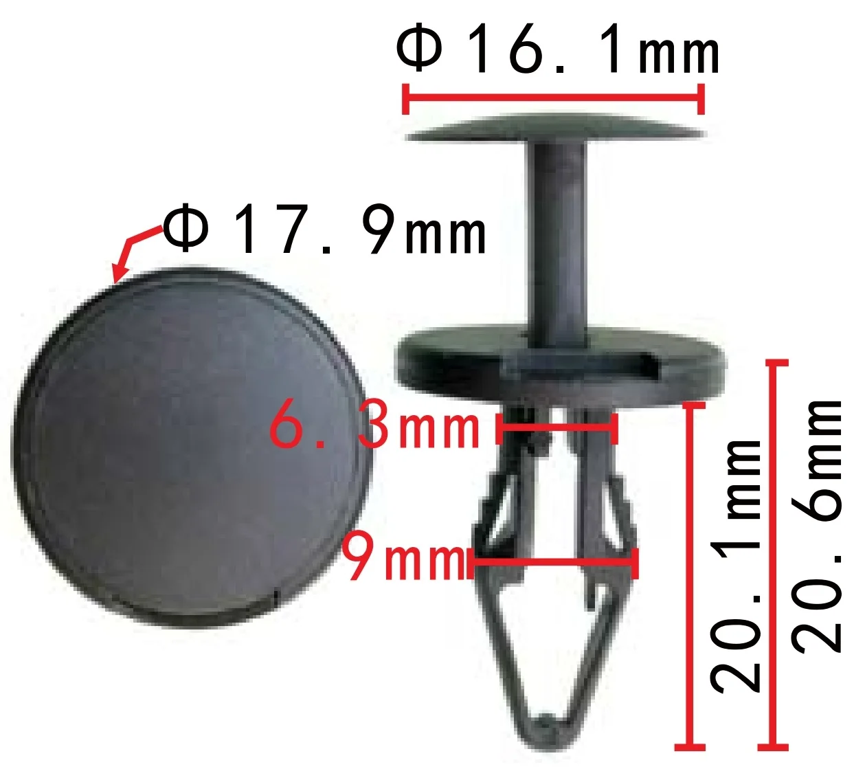 worldgolden 100 шт. автомобильные пластиковые крепления для фасции бампера Chrysler 6509049 АА