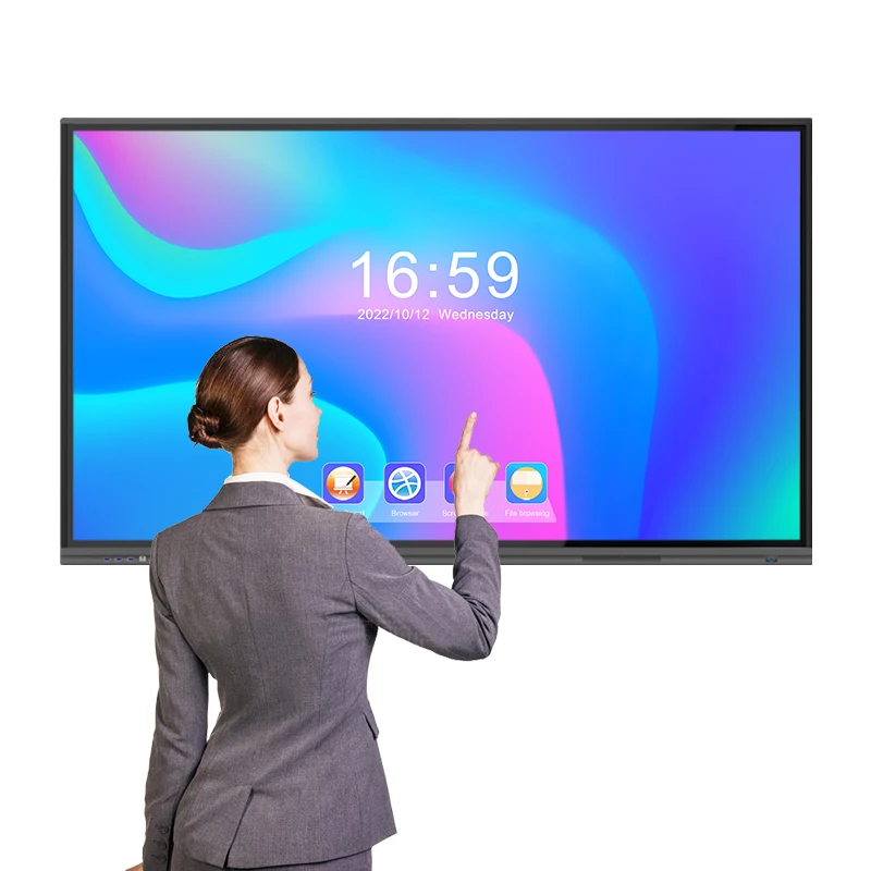 Фото Новая интерактивная доска с сенсорным экраном 4K LCD, 65, 75, 86, 98 дюймов, LED Smart Blackboard №2