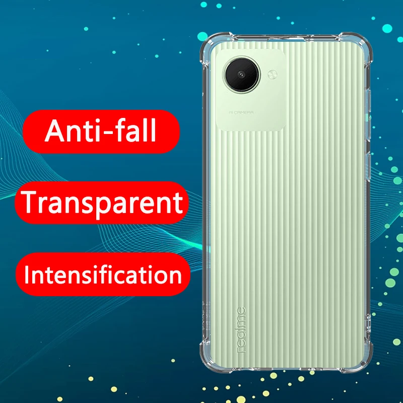 

Airbag Shockproof Fine hole Transparent Phone Case For Realme C30 case Anti-drop Lens Protection Clear Case