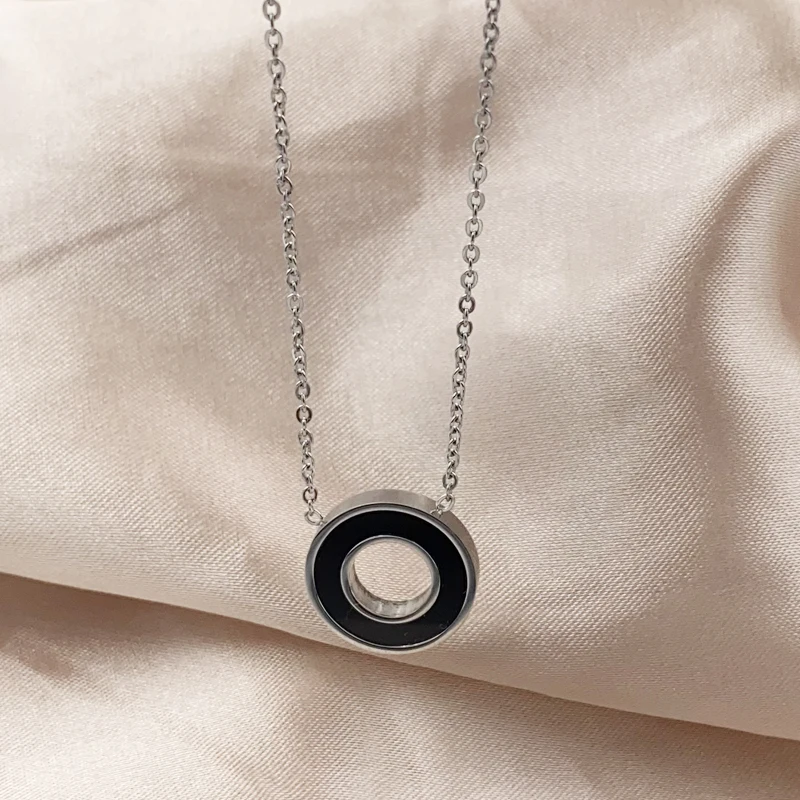 Винтажное круглое ожерелье с подвеской в виде белой ракушки из хирургической