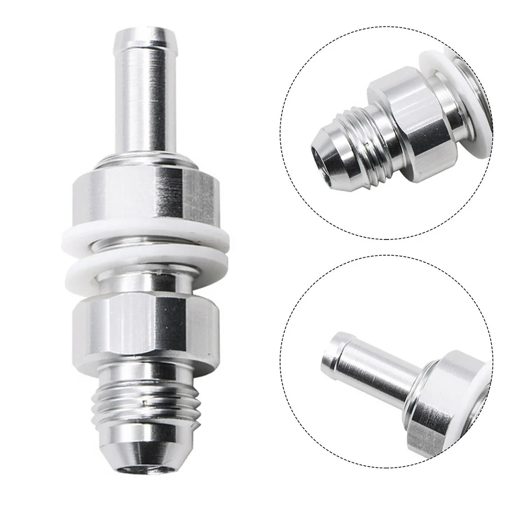 6AN Male Flare Bulkhead To 5/16 Hose Barb Fuel Tank Fitting Auto Modified for Fuel Tanks And Fuel Cells