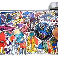 60 pieces retro street fashion comics graffiti waterproof stickers for phone laptop skateboard bike motorcycle car sticker toys