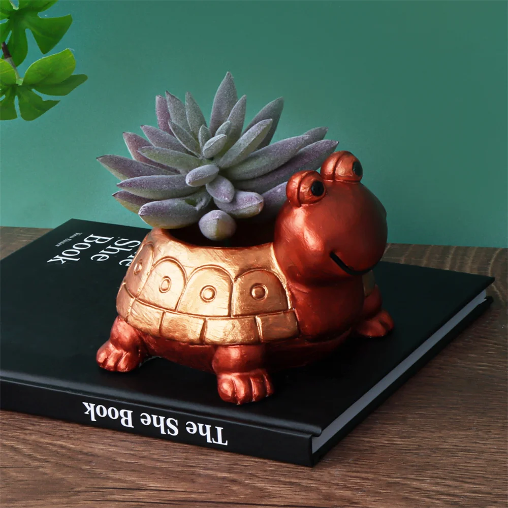 

3D Tortoise Silicone Flower Pot Mold Turtle Succulent Planter Concrete Mould DIY Cactus Plaster Clay Resin Craft Home Decor