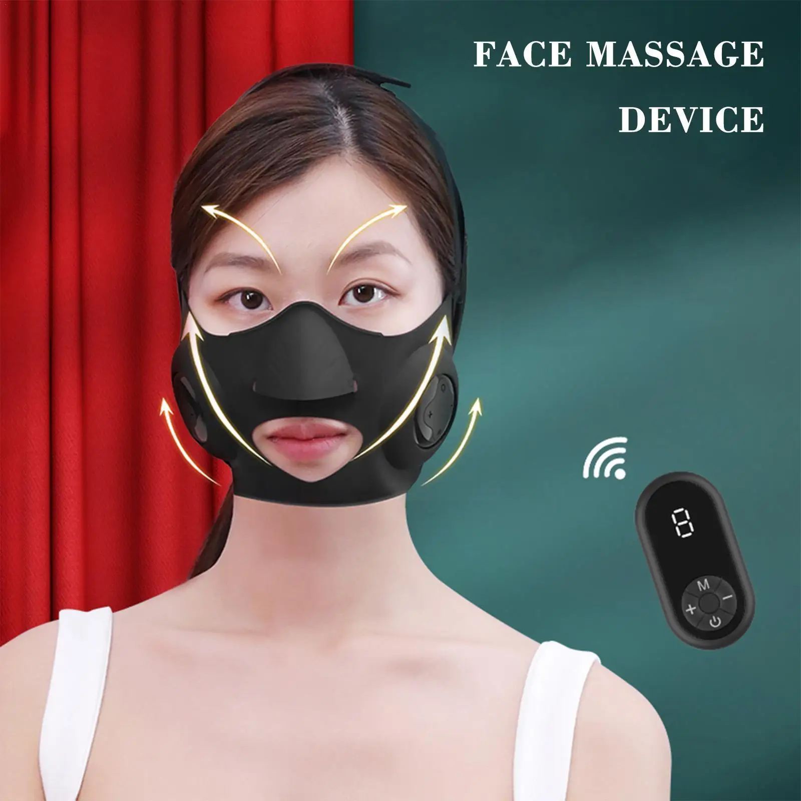 

EMS V-Shape Face Lifting Massager Face Slimming Mask Cheek Lift Wrinkle Faces Up Devices Double Belt Reduce Chin Beauty Ant A9E5