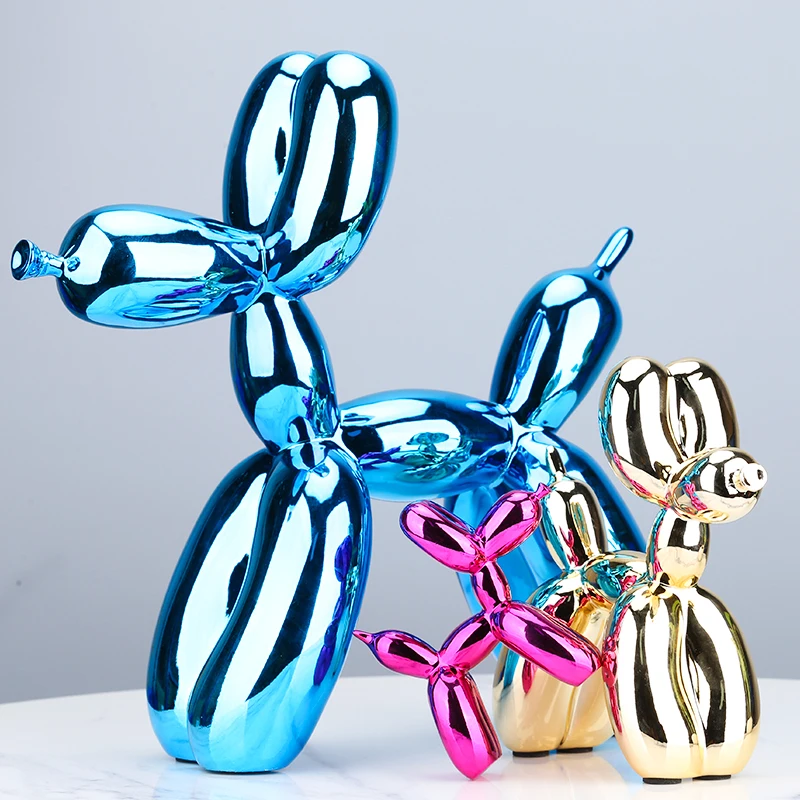 

Electroplating Balloon Dog Resin Ornament Home Decoration Craft Creative Simple Collection Gift Gift Desktop Animal Decoration