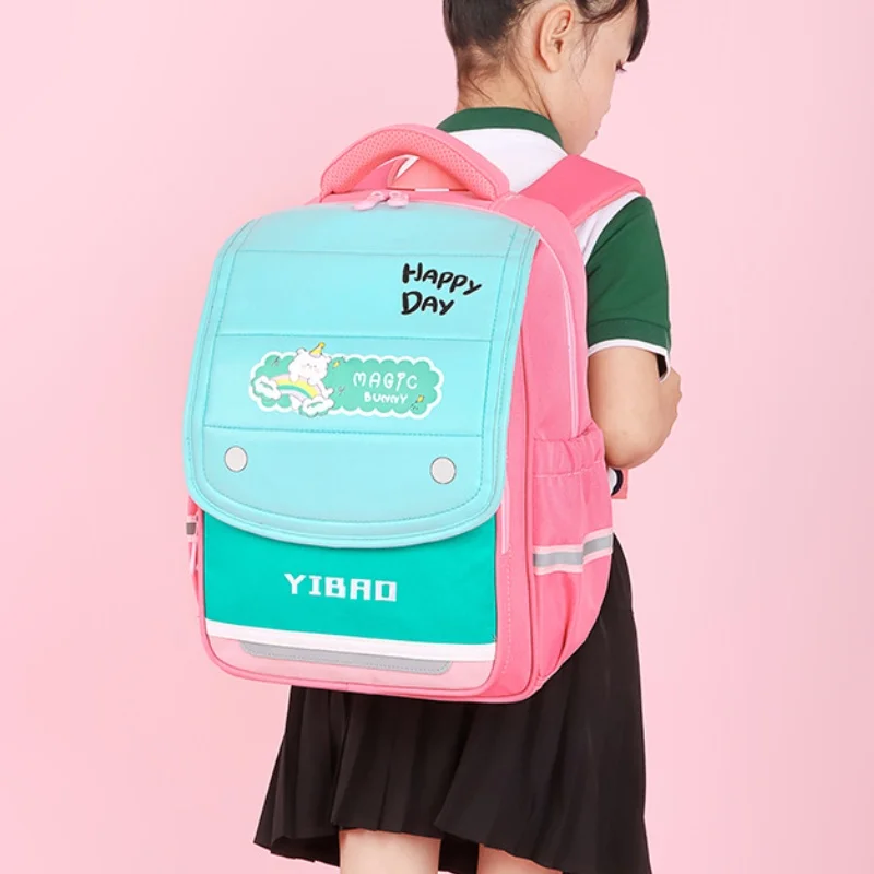 British Style Cute Rainbow Unicorn Children Students Backpacks New Girl Boy High-capacity Cartoon Fashion School Bags for Travel