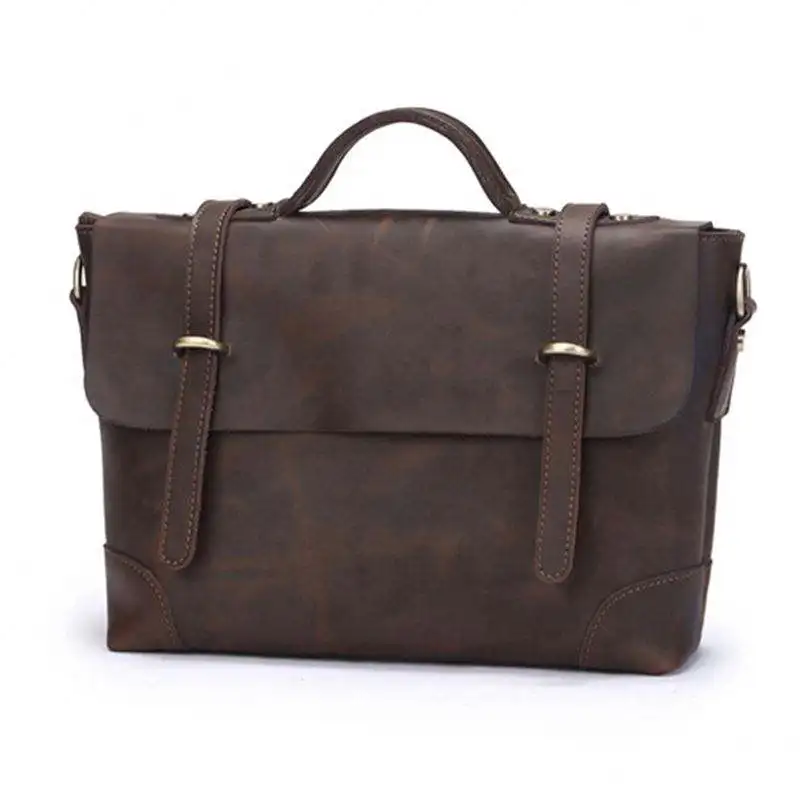 Men's 100% Alps Cowhide High Quality Briefcase Genuine Leather Laptop Bag For Man Luxury Formal Designer Business Handbags