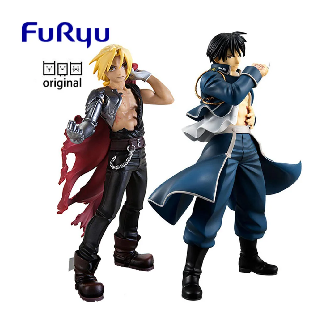 

In Stock Furyu Anime Figure Action Edward Elric Roy Mustang Fullmetal Alchemist Original Collectible Model Toys Child Gift