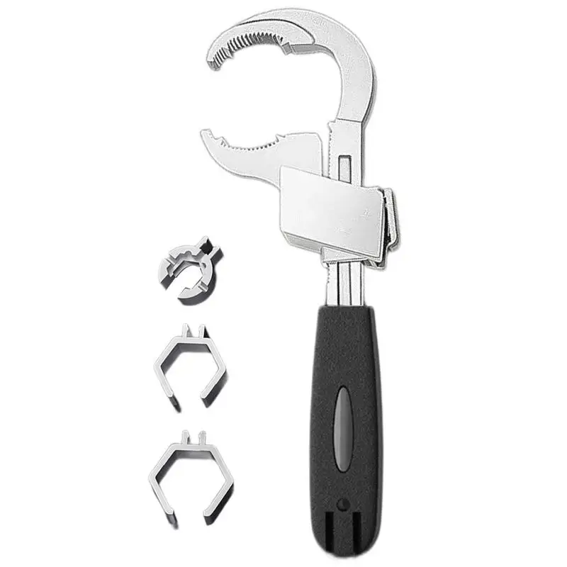 

Basin Wrench Aluminum Alloy Short Handle Bathroom Wrench Multi-Purpose Wrench Plumbing Tool For Toilet Bowl Sink Bathroom