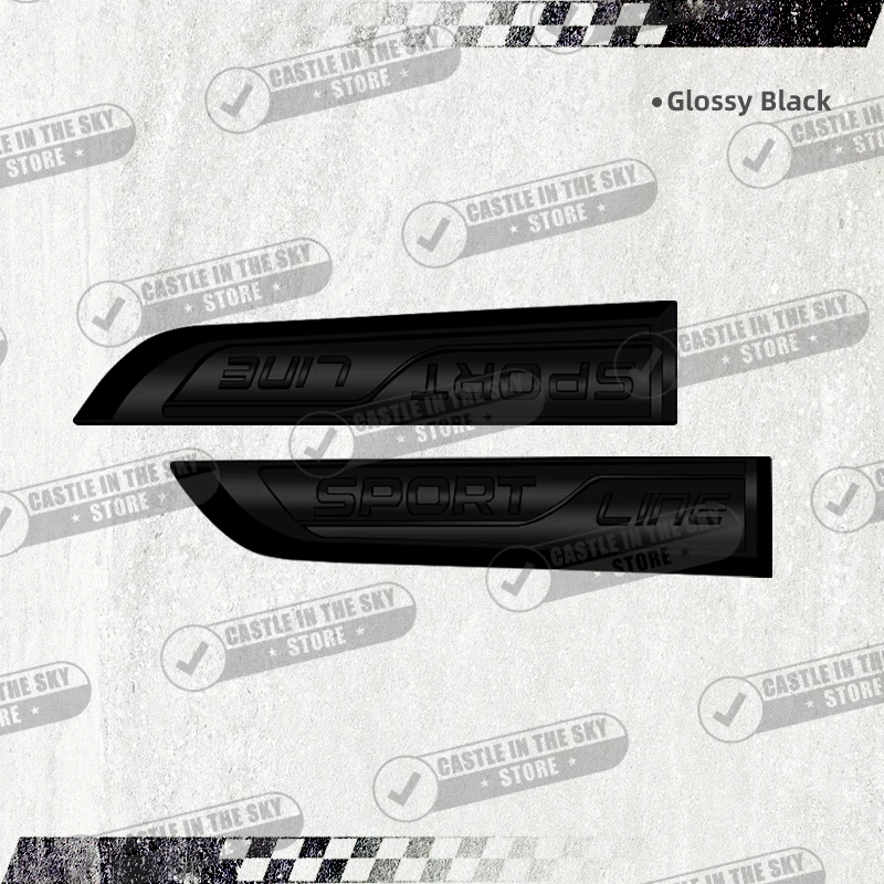 

2 шт. 3D наклейка на автомобиль, эмблема спортивной линии, металлический кузов автомобиля, значок на боковые части, наклейка для Skoda Kamiq Superb Octavia Yeti Karoq Rapid Vision VRS