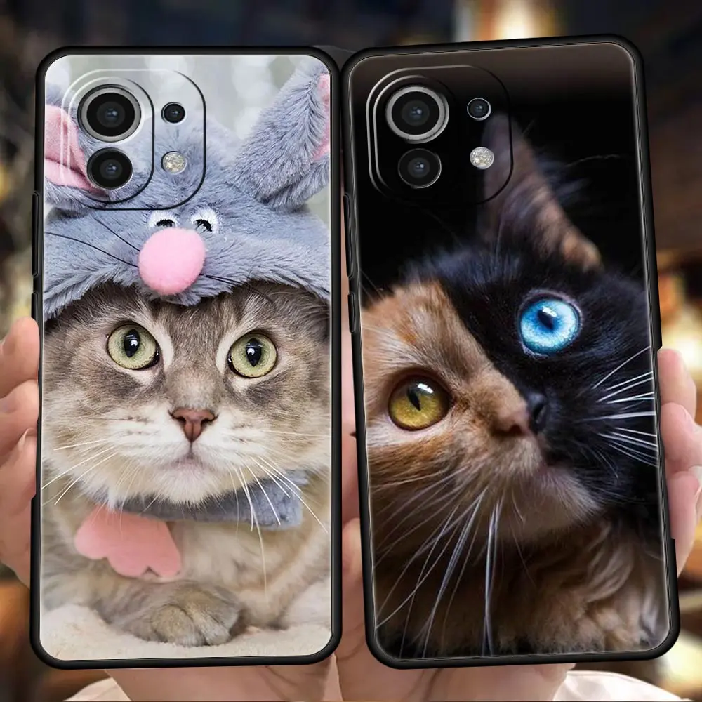 

Funny Cat Phone Case For Xiaomi Mi X3 X4 NFC F3 M3 M4 GT Note 9T 10T 10 11 Ultra 11T 11X 12 Pro Lite 5G Silicon Shell Fundas TPU
