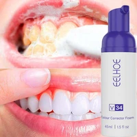teeth whitening mousse toothpaste dental bleaching deep cleaning removes smoke tea coffee stains fresh breath oral hygiene