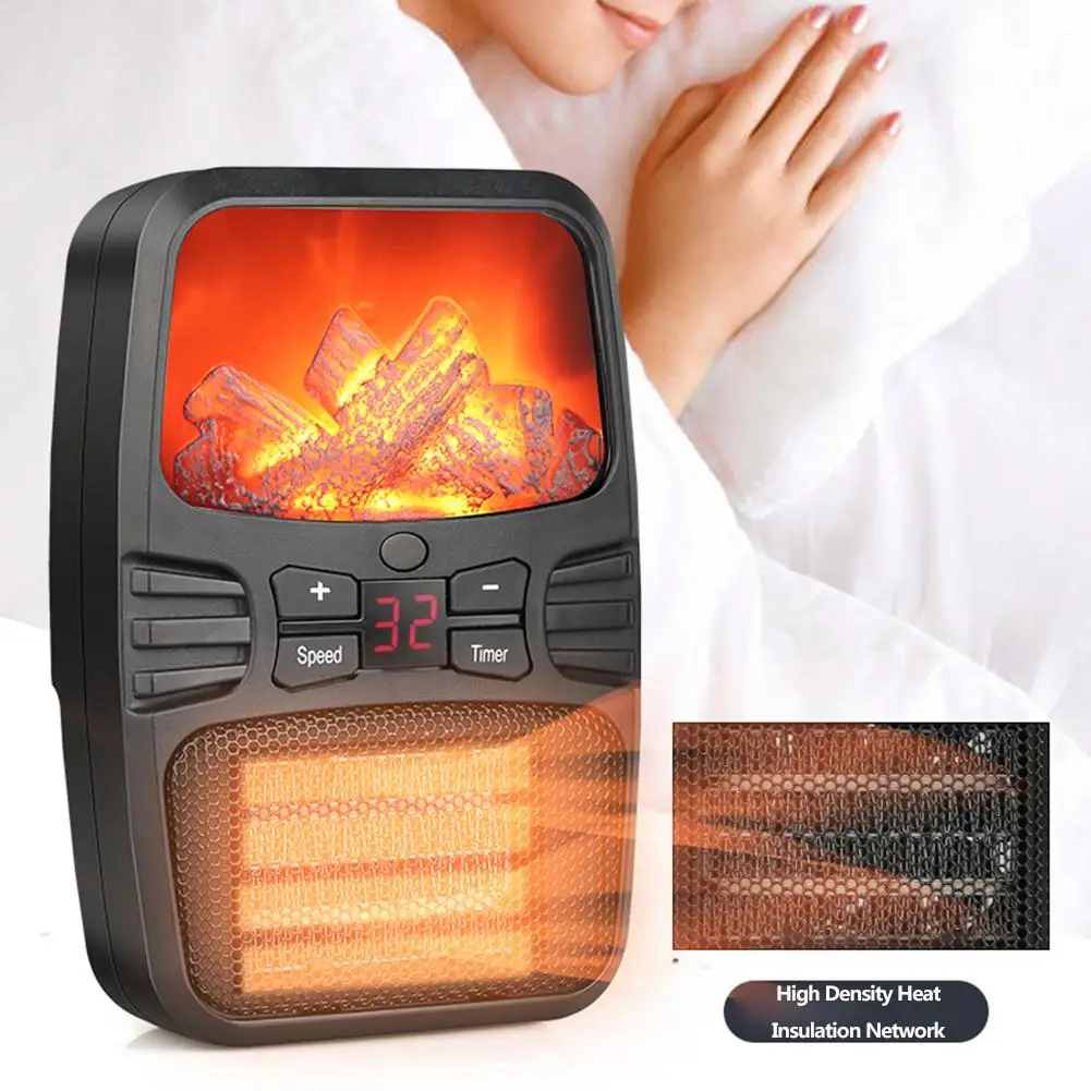 

400W Winter Mini Air Heater Fan Office Household Electric Desktop Space Warmer 45 Degree Tilt Power Protection for Safety