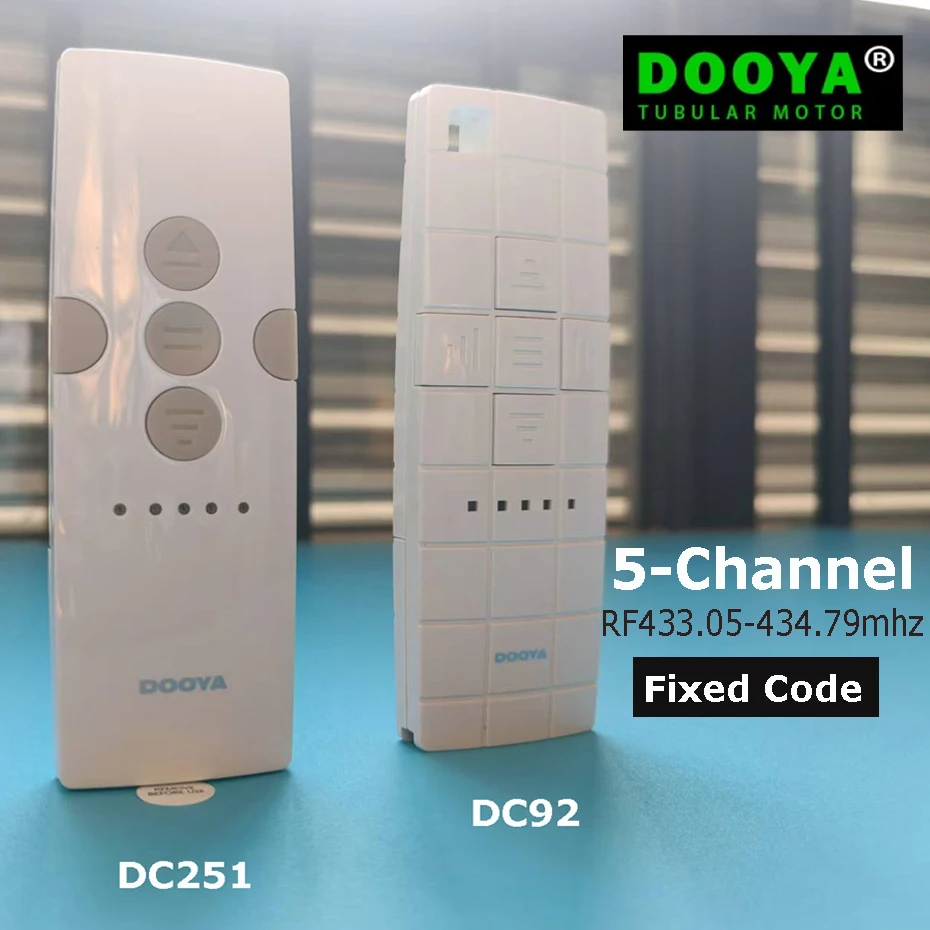 Dooya 5-канальный RF433 ручной излучатель DC92/DC251 дистанционное расстояние 30 м для