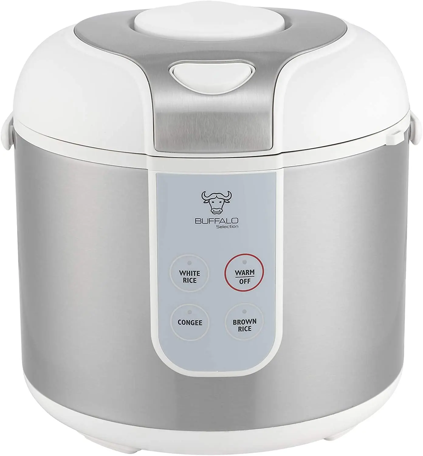 

Classic Rice Cooker with Clad Stainless Steel Inner Pot (10 cups) - Electric Rice Cooker for White/Brown Rice, Grain - Easy-to-c