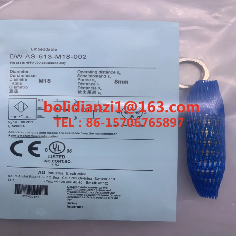 Оригинальный датчик DW-AS-611-M18-002 DW-AS-613-M18-002 DW-AD-621-M18-120 DW-AD-623-M18-120