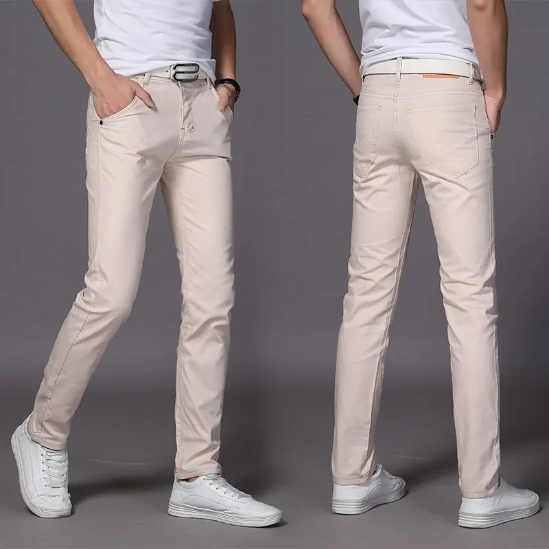 Осенние и зимние брюки повседневные мужские утолщенные деловые осенние на