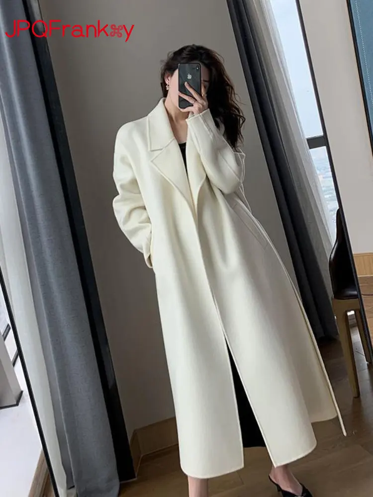 

Woolen Coat Women's Autumn and Winter High-grade Fashion Temperament Long Thick Woolen Coat Women Womens Winter Clothing 2022