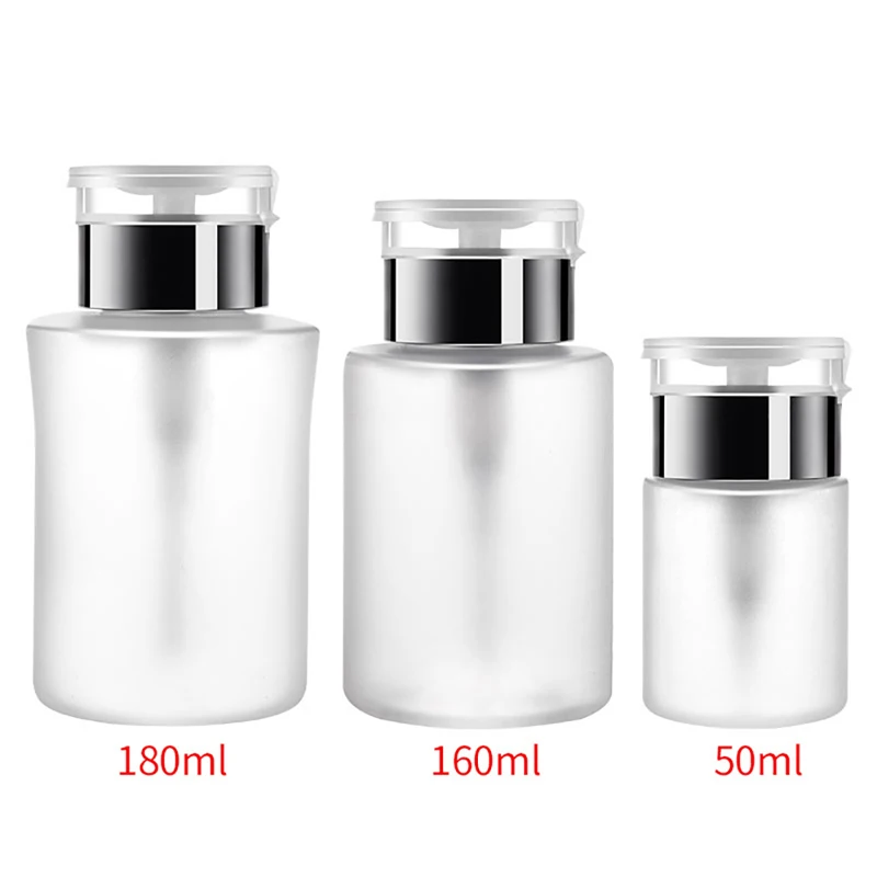 

150ML/180ML Nail Bottle Empty Press Pump Dispenser Plastic Polish Remover Bottle