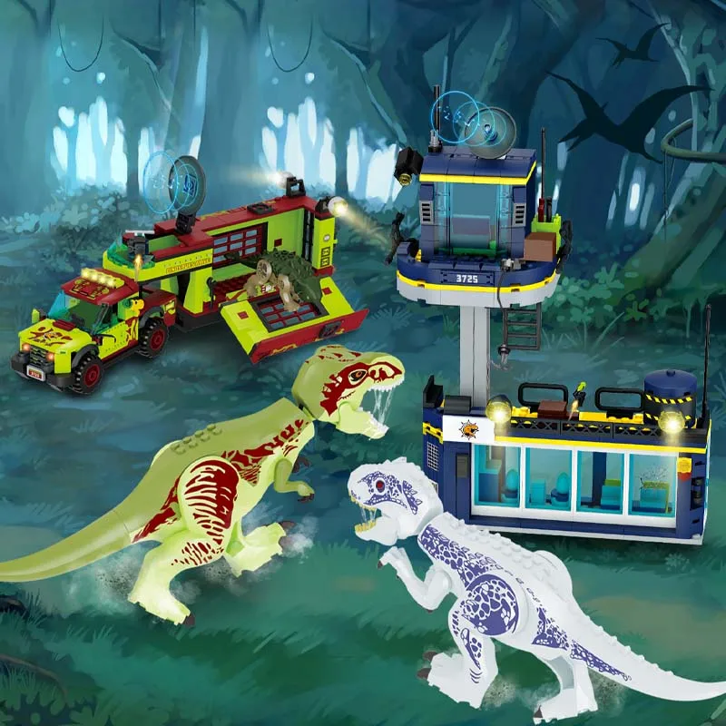 Конструктор MOC в виде динозавра игрушечный корабль серия динозавров побег из