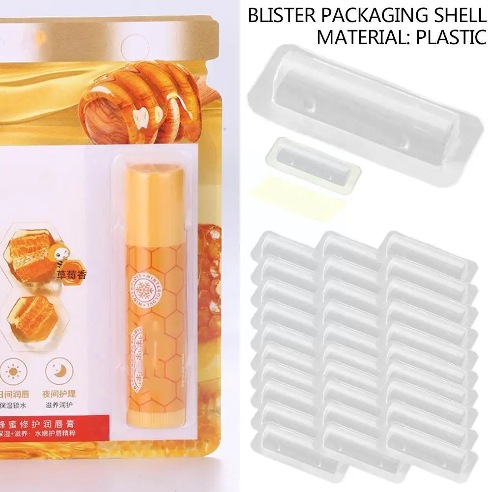 

30pcs Clear Card Holder Money Cash Pouch Blister Shell Wrapping Cards Tools Balm Plastic Holder Money Gift Domes Lip Cash W T1E1