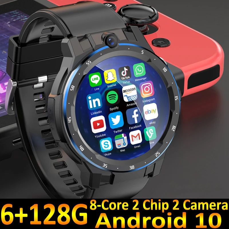 Мужские Смарт-часы 4G 6 ГБ ОЗУ 128 Гб ПЗУ 2022 новый телефон A5 1 43 дюйма с двумя камерами