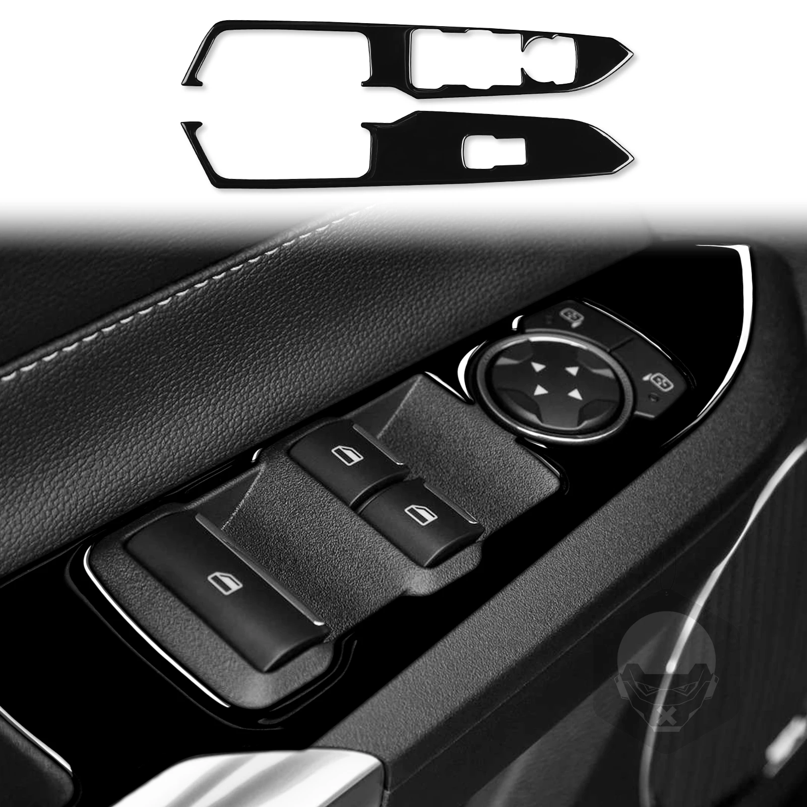 

Панель для подъема окон, декоративная Обложка, наклейка для Ford Mustang 2015 2016 2017 2018 2019, аксессуары для автомобиля, пластиковые