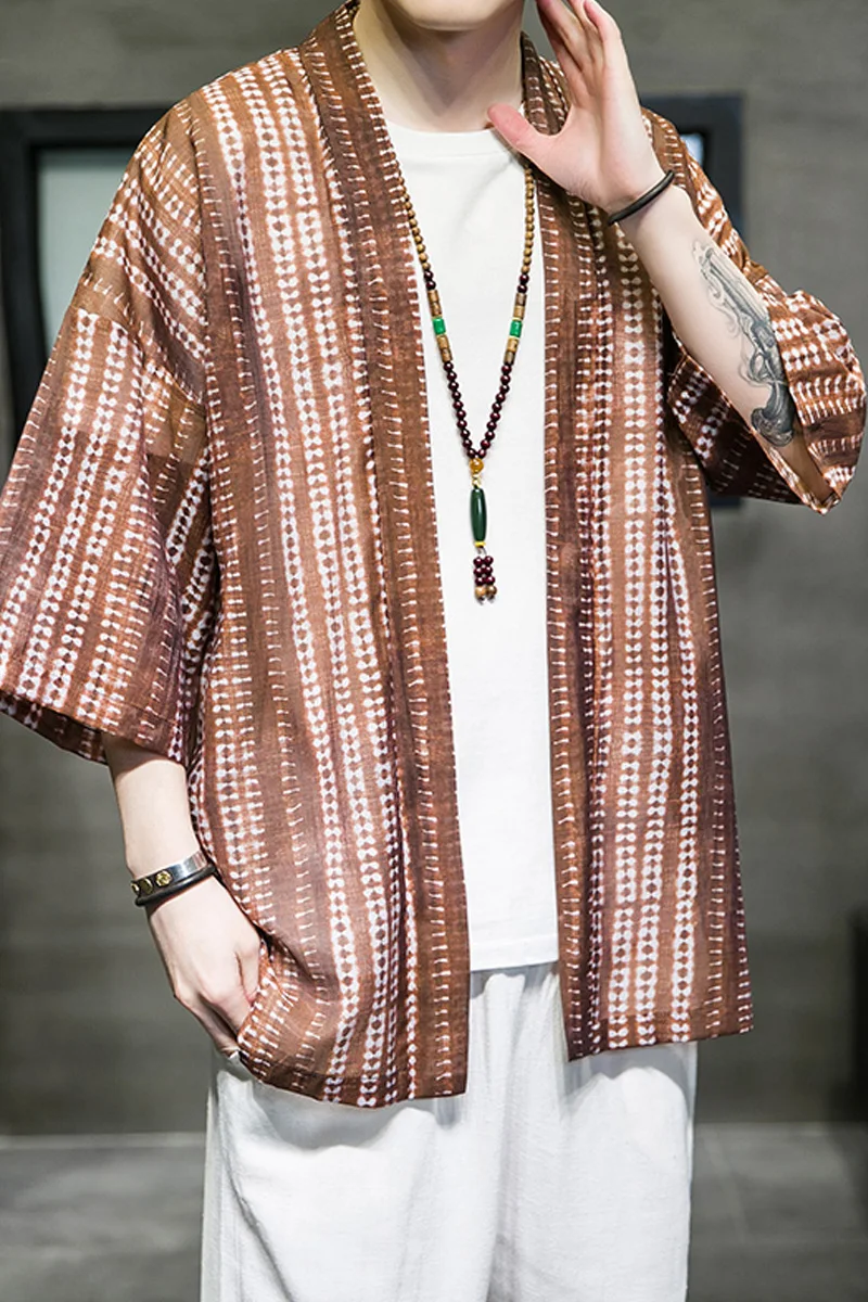 Мужская одежда в китайском стиле 2022 Шелковый костюм Тан накидка ханьфу синее