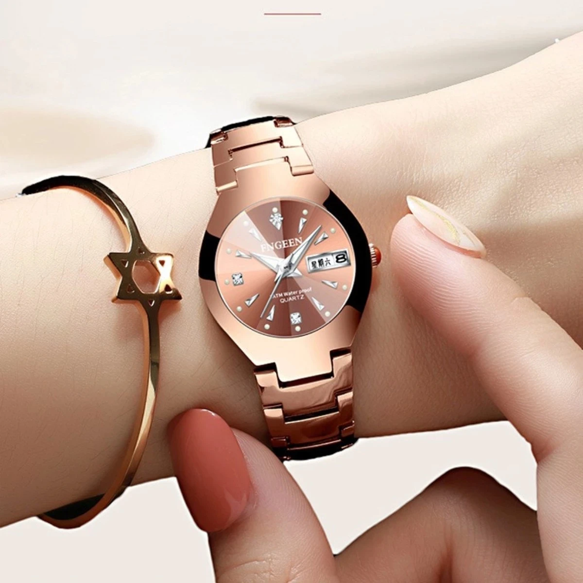 Brand Couple Watches for Lovers Quartz Wristwatch Fashion Business Men Watch for Women Watches Tungsten Steelrelógio masculino