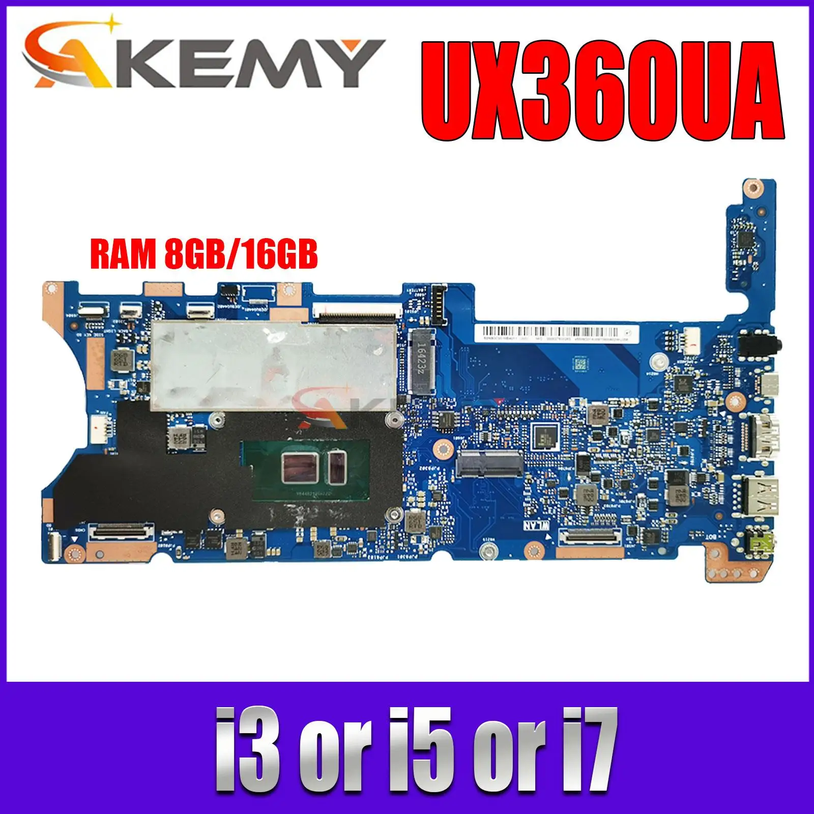 

UX360UA Mainboard For ASUS ZenBook Flip UX360UAK UX360U UX360 TP360UA Laptop Motherboard I3 I5 I7 6th/7th Gen 8GB/16GB-RAM