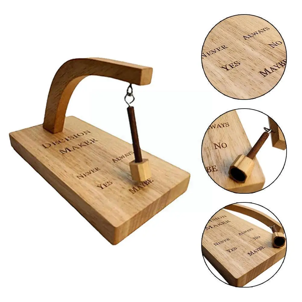 

Magnetic Magic Wooden Pendulum Decision Maker Novelty Decision Office Desktop Toys Maker Children Swing Toys Adult Home P6F0