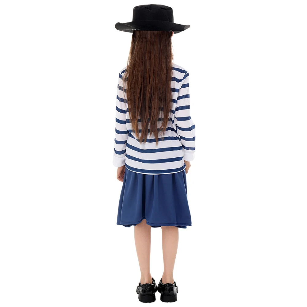 Рубашка в полоску с рисунком злой женская рубашка юбка шляпа очки карнавальный