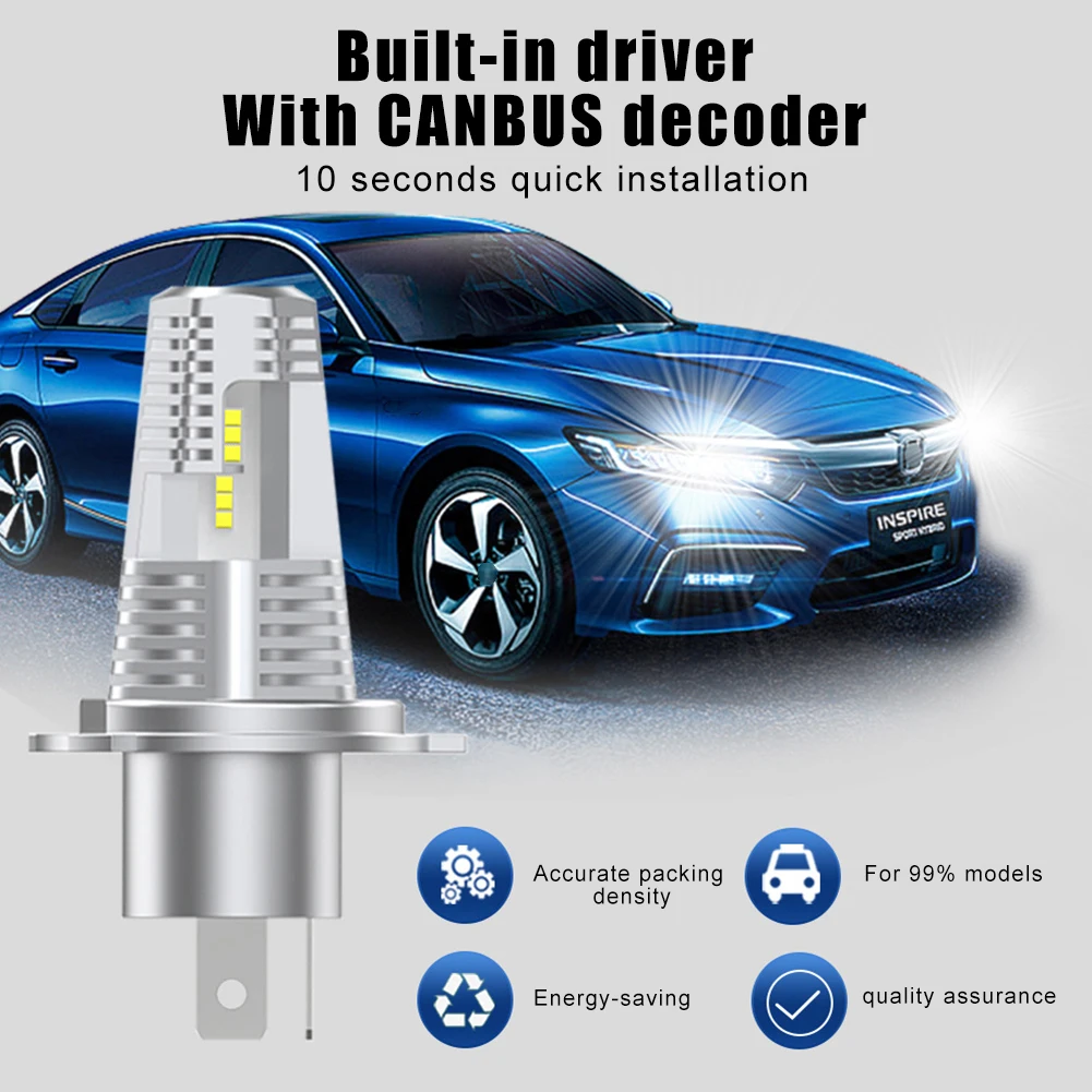 

2pcs CSP 6000LM H4 LED Moto H1 9005 9006 H11 LED Moto Motorcycle Headlight Bulbs Lens Yellow Hi Lo Lamp Motorbike Headlight Lamp