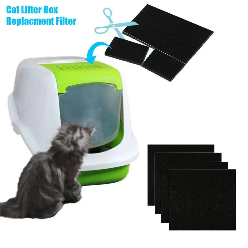 

PCS6PCS Activated Carbon Filters Cat Litter Boxes Charcoal Filter Cat Litter Pans Filters For Cat Litter Boxes And Pans