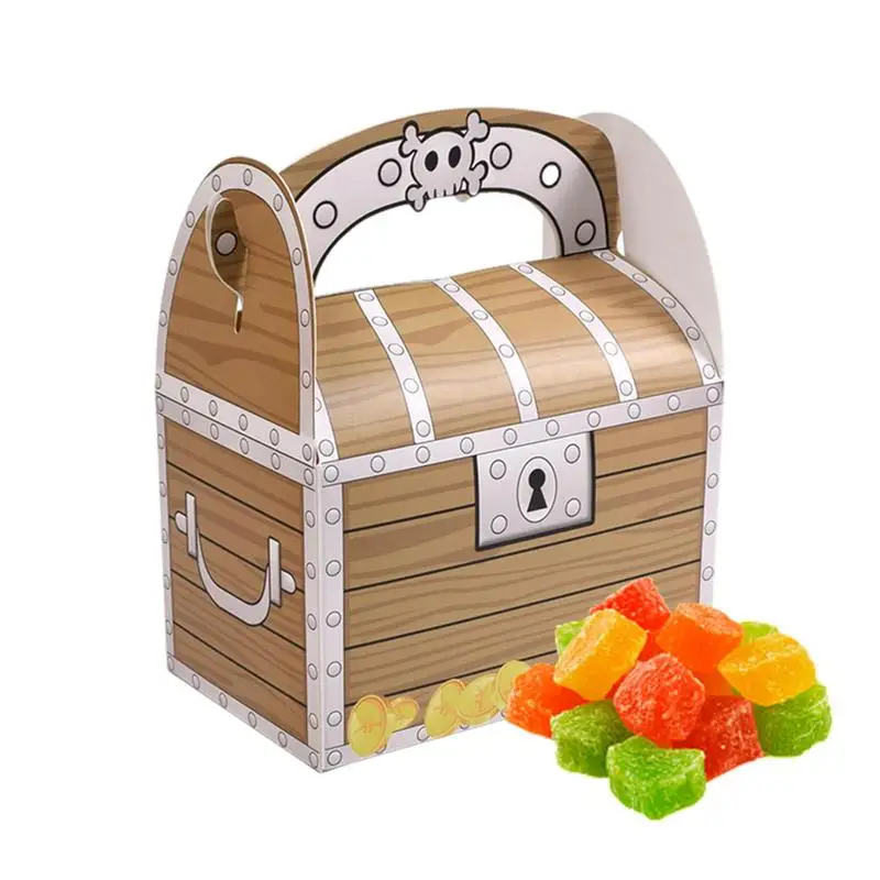 Пиратская коробка сокровищ Твердые пиратские коробки конфет с нижней частью