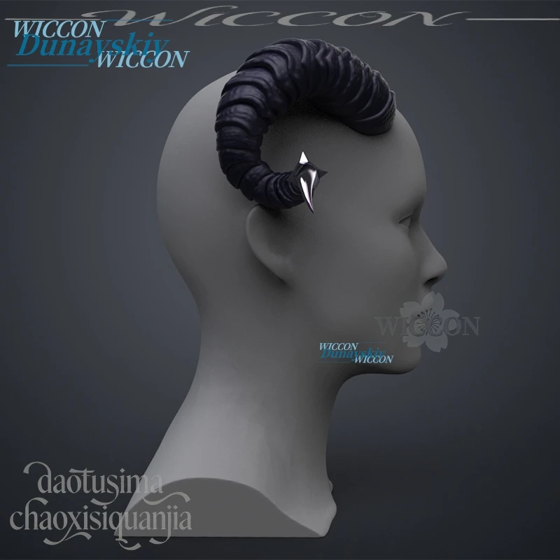 Фото 3D-аксессуары из полимолочной кислоты: рога, головные уборы для косплея персонажей аниме, критических ролевых игр, клоунов, демонов, драконов. Косплей-головные уборы на Хэллоуин. №4