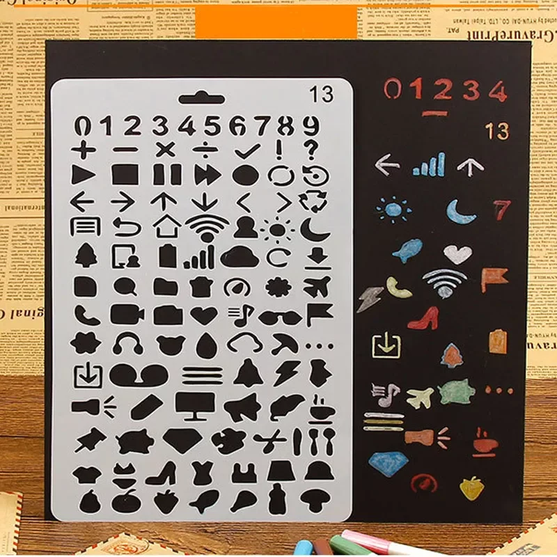 

NEW2022 Creative lace ruler diy Patterns Hollow album making handmade material painting hollow stencil hand accessories decorati