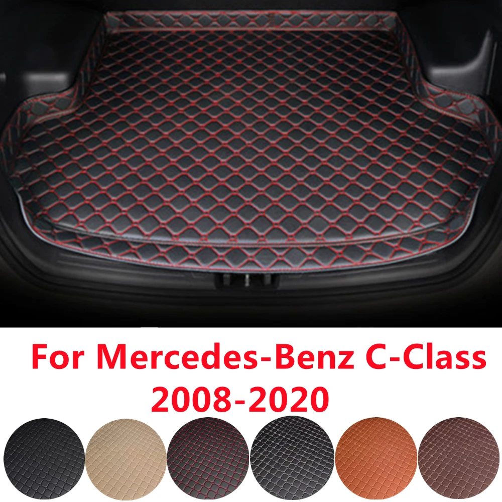 

SJ Высокая сторона на заказ подходит для всех погодных автомобильных ковриков для багажника, автозапчасти, Накладка для заднего грузового лайнера, коврик для Mercedes-Benz C-Class 08-2020