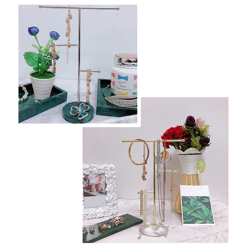 Мраморная полка для ювелирных изделий креативная металлическая с