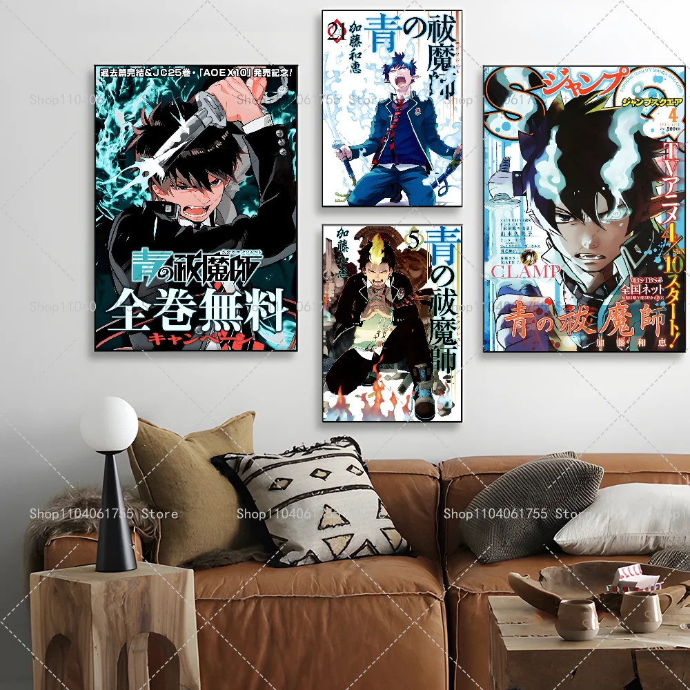 1 Шт. Синий Экзорцист Классический Аниме-плакат Наклейка