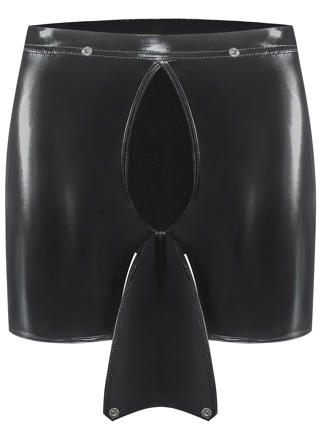 2024 новые сексуальные трусы из ПВХ со средней талией яркие кожаные с открытой