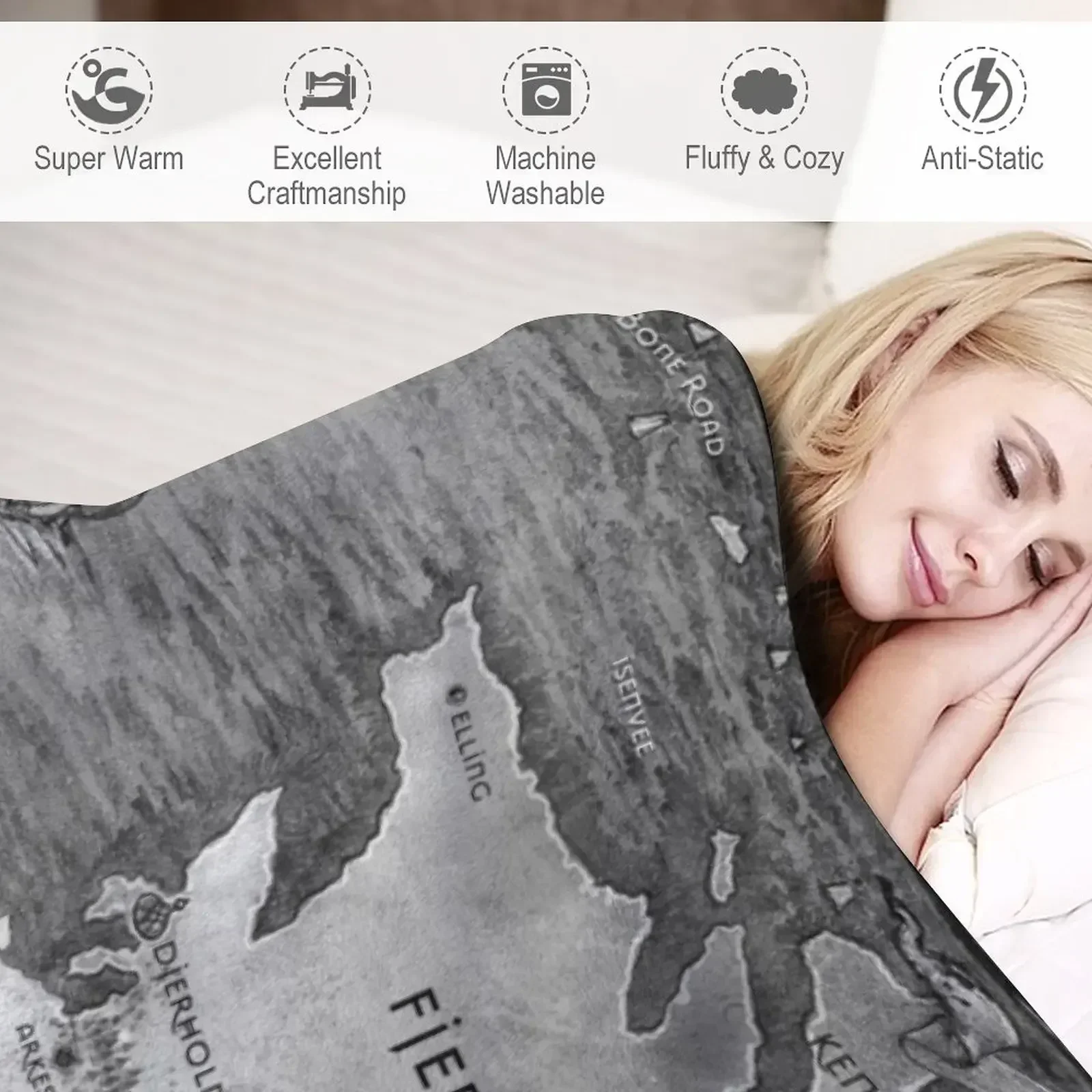 Одеяло с картой трилогии Grisha роскошное одеяло очень большое