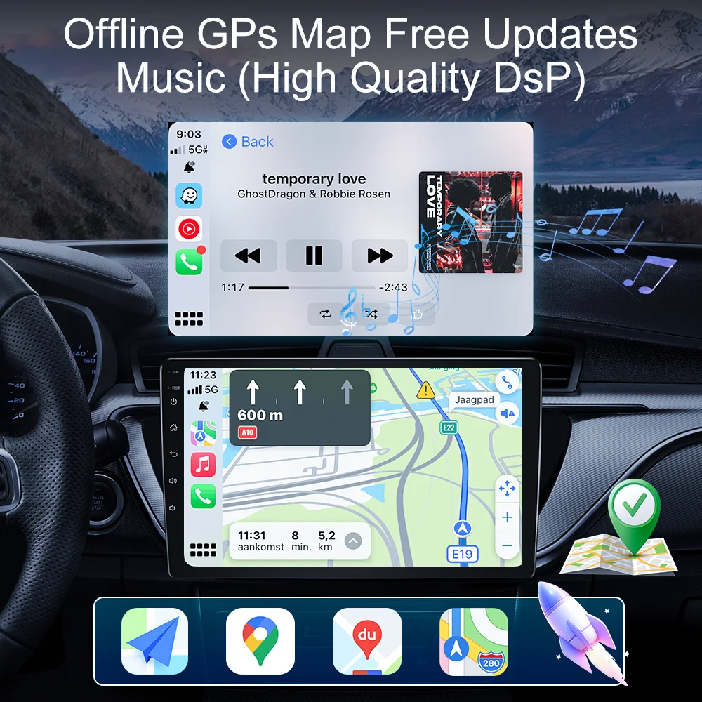 Фото Для Toyota Matrix 2 E140 2008 2009 2010 2011 2012 2013 2014 Android 16 Автомобильное радио Carplay Видео Мультимедийный плеер Автомобильная стереосистема RSD №5