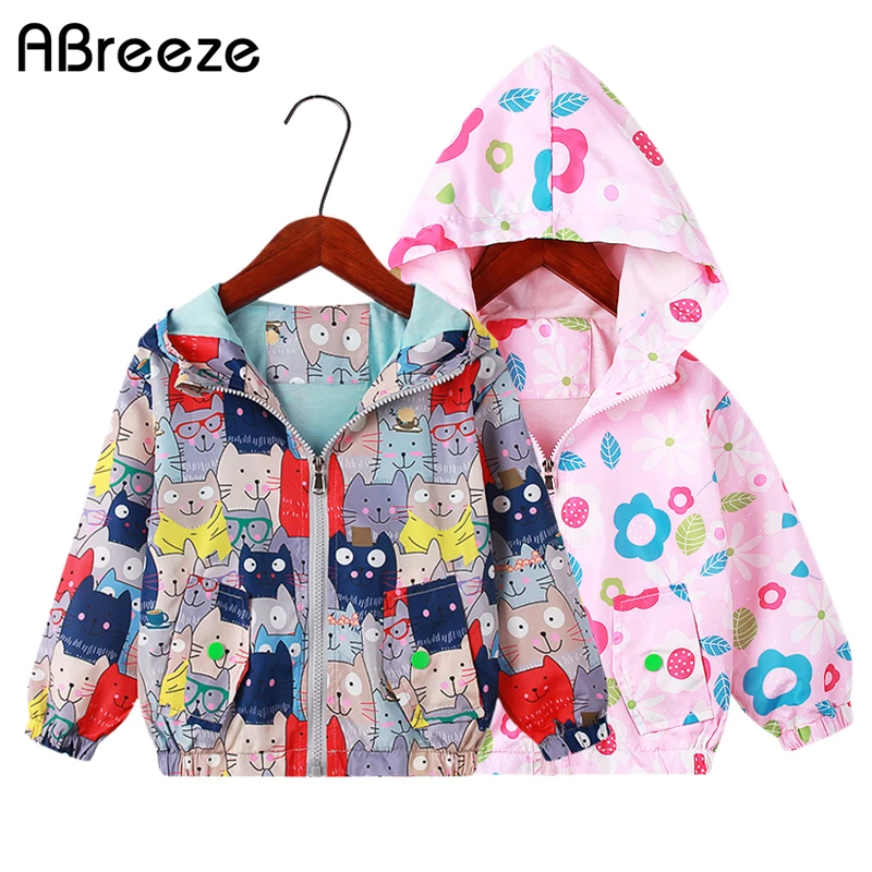 

Осенняя одежда для малышей пальто для маленьких девочек с принтом животных, новые куртки с капюшоном для детей возрастом от 2 до 7 лет 2022 г., т...