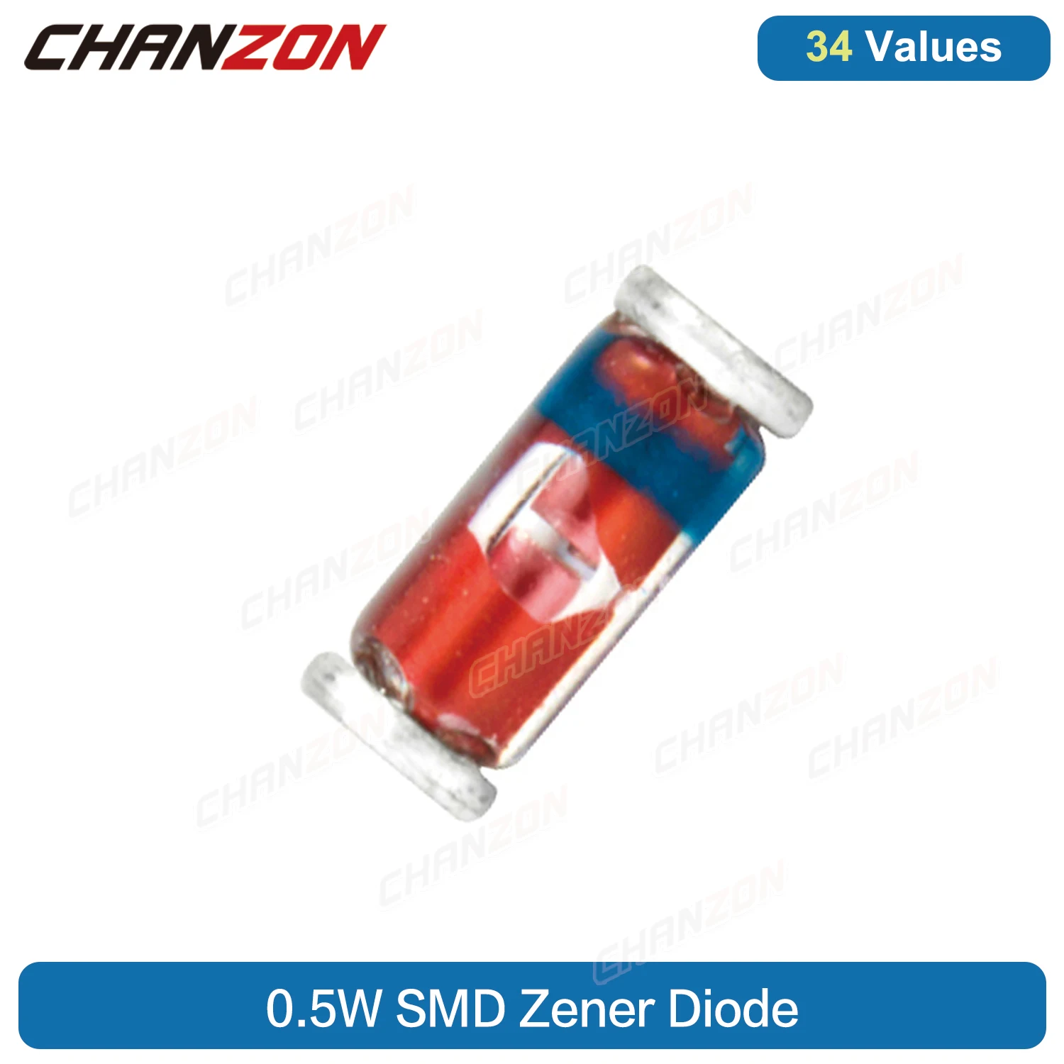 34 значения 0 5 Вт SMD стабилизатор диода комплект 2 в 3 В 6 1 7 10 12 13 15 16 18 20 22 24V 30V 36V 39V 47V |
