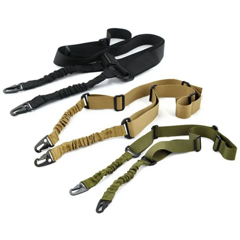 

Multi-function Adjustable Quick Detach Two Point Tactical Rifle Sling Strap Canvas Shoulder Outdoor Airsoft Mount Bungee Strap