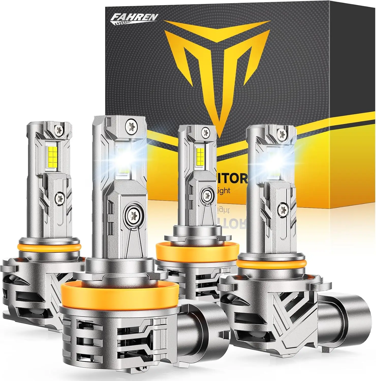 

4 шт. светодиодные лампы H11 9005 комбинированные, фара 60000LM H9 H8 HB3 для бездорожья или противотуманные фары, 6500k Plug and Play