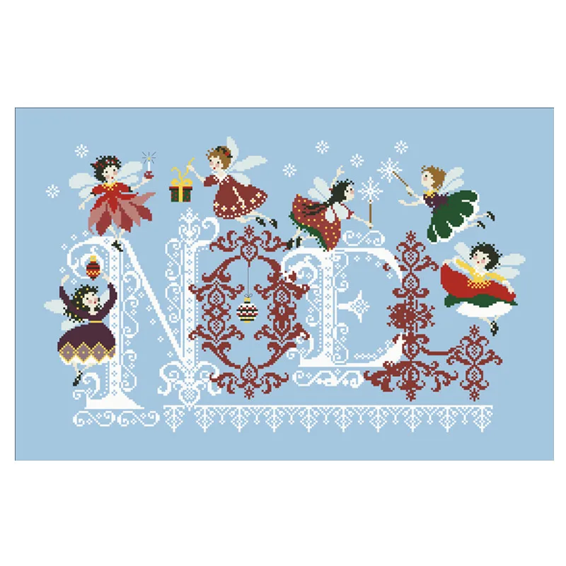 Наборы для вышивки крестиком маленькая фея рисунок снежинок 18ct 14ct 11ct